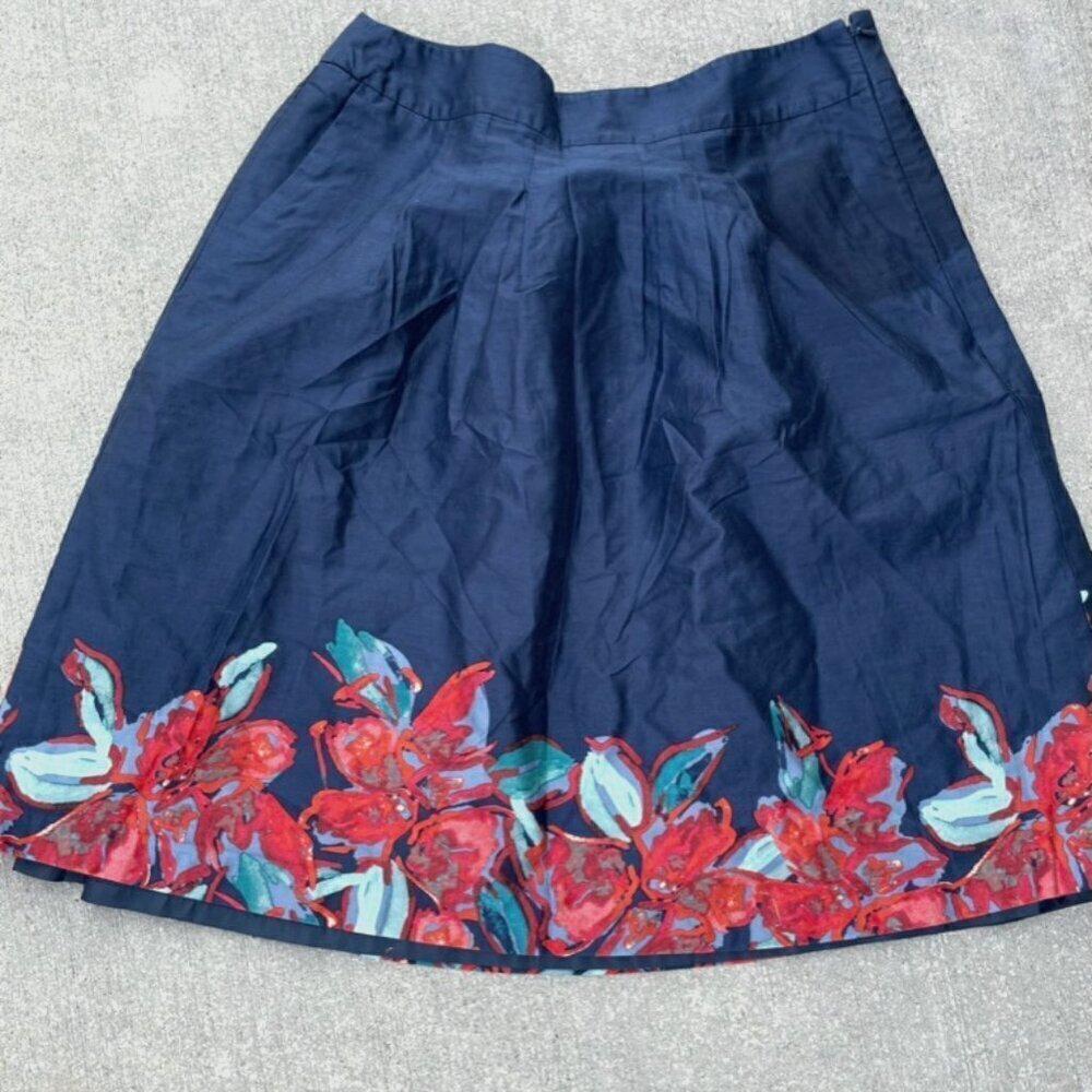 TALBOT'S Floral  Flare Skirt  Size 12